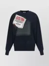 Jean Paul Gaultier The Blue Gaultier Label Sweatshirt Blue In Black