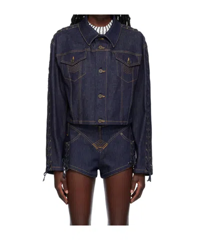 Jean Paul Gaultier 'the Lace-up' Denim Jacket
