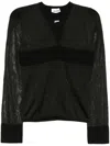 Jean Paul Gaultier The Logo Strickoberteil In Schwarz