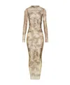 Jean Paul Gaultier The Long Beige Médaillon Dress In Brown