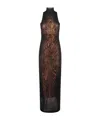 Jean Paul Gaultier The Long Draped Wood Dress In Multi