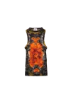 Jean Paul Gaultier Khaki & Orange 'the Médaillon' Tank Top In Multi