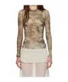 Jean Paul Gaultier The Médaillon Sleeves Top