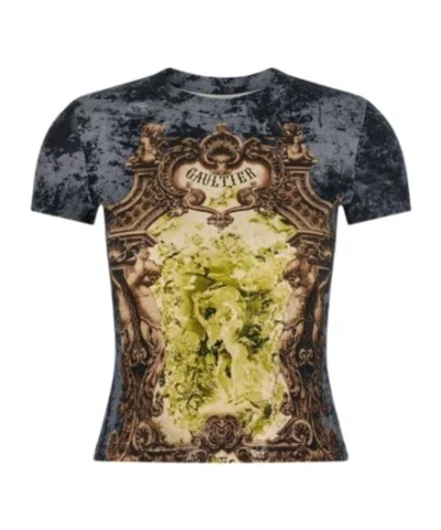 Jean Paul Gaultier The Médaillon T-shirt In Blue