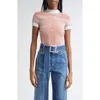 Jean Paul Gaultier The Morphing Pinstripe Short Sleeve Sweater