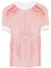 Jean Paul Gaultier The Morphing Pinstripes T-shirt In Green