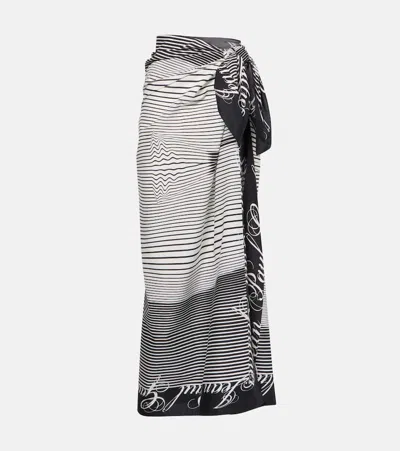 Jean Paul Gaultier The Navy Blue Body Morphing Beach Cover-up In White/black
