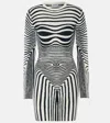 Jean Paul Gaultier The Navy Blue Body Morphing Minidress In Blue