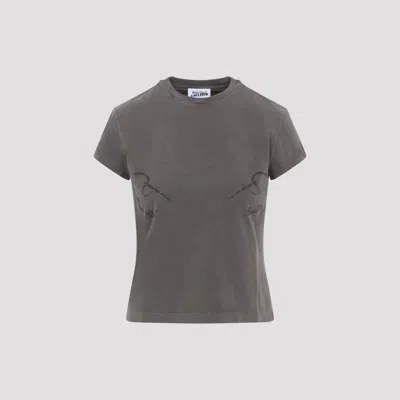 Jean Paul Gaultier The Needles Embroidered Faded T-shirt In Blue