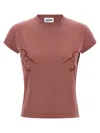 Jean Paul Gaultier Needles Signature Embroidered Graphic Crew T Shirt In Burgundy