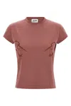 Jean Paul Gaultier Needles Signature Embroidered Graphic Crew T Shirt In Burgundy