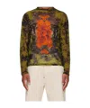 Jean Paul Gaultier Women Medaillon Print Mesh Long Sleeves Top In Multi