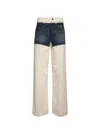 Jean Paul Gaultier The Petit Grand Denim Jeans Ecru In Multicolor