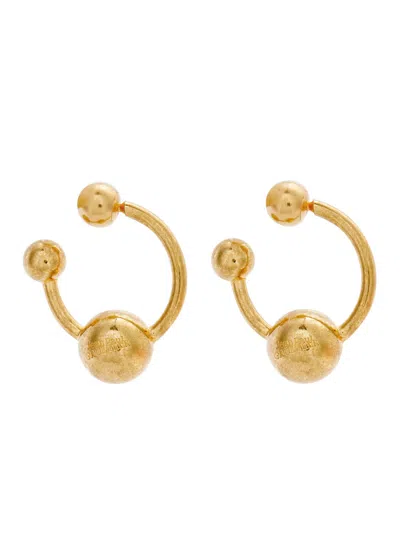 Jean Paul Gaultier The Piercing Hoop Earrings In Gold