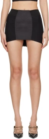 Jean Paul Gaultier Conical Topstitches Mini Skirt In Black