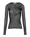 Jean Paul Gaultier Top The Sequin In Tulle Nero Donna