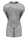 Jean Paul Gaultier The Short Draped Body Morphing Mini Dress In White