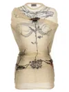 Jean Paul Gaultier The Short Tattoo Rose And Bird Dresses Multicolor In Multi