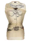 Jean Paul Gaultier The Short Tattoo Rose And Bird Dresses Multicolor In Multi