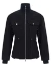 Jean Paul Gaultier The Slit Denim Puffer Jackets Blue In Black
