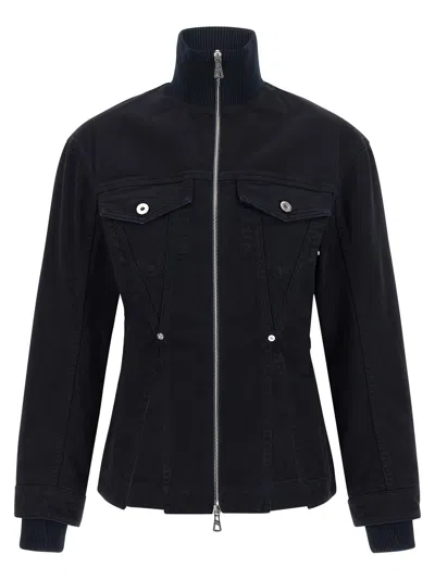 Jean Paul Gaultier The Slit Denim Puffer Jackets Blue
