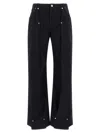 Jean Paul Gaultier Overdyed Upper Panel Denim Trouser In Animal Print