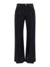 Jean Paul Gaultier Overdyed Upper Panel Denim Trouser In Black
