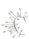 Jean Paul Gaultier Unique Arrow Spike Shape Silver Earrings