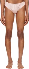 Jean Paul Gaultier Pink 'the Spirale' Swim Briefs In White