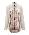 Jean Paul Gaultier Illusion Collared Graphic Print Shirt In Nude