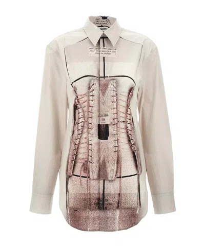 JEAN PAUL GAULTIER JEAN PAUL GAULTIER TROMPE L'OEIL CURVED HEM SHIRT