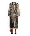 Jean Paul Gaultier Trench Trompe Loeil Belted Oversized Trench Coat In Gray