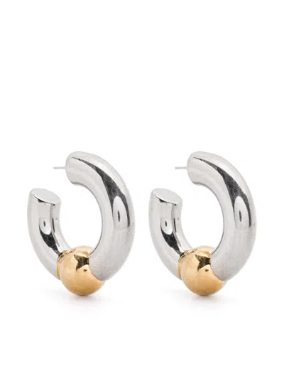 Jean Paul Gaultier The Tube Earrings In Silver