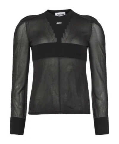 JEAN PAUL GAULTIER THE VISCOSE KNITTED LONG SLEEVES CREW NECK PULLOVER