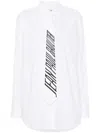 Jean Paul Gaultier Camicia In Popeline Con Cravatta Stampata In White