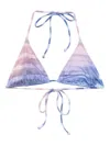 Jean Paul Gaultier Tie-dye Triangle Bikini Top In Multi