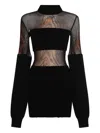 Jean Paul Gaultier Knee Length Dress Fitted Silhouette In Black