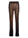 Jean Paul Gaultier Tiger Stripes-print Elastic-waist Trousers In Brown