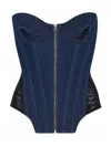 JEAN PAUL GAULTIER THE BI-MATERIAL DENIM CORSET