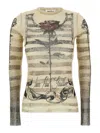 Jean Paul Gaultier Tulle Top In Neutral