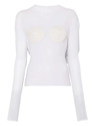 Jean Paul Gaultier Top In 1103-optic White/ecr