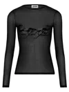 Jean Paul Gaultier Tattoo Collection Mesh Top In Black
