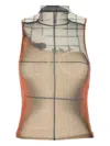 Jean Paul Gaultier Printed Tulle The Fire Tank Top In Brown