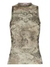 Jean Paul Gaultier Women Printed Tulle Tank Top