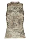 Jean Paul Gaultier Women Printed Tulle Tank Top