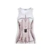 Jean Paul Gaultier Trompe-l'ail Printed Tank Top In Beige