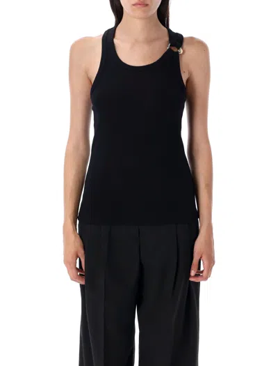 Jean Paul Gaultier Tank Top Piercing Detail In Black