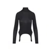 Jean Paul Gaultier Lingerie-inspired Garter Top In Stretch Rayon In Black