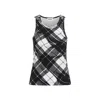 Jean Paul Gaultier Black & White Tartan Tank Top In Black