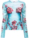 Jean Paul Gaultier Long-sleeved T-shirt In Blue
